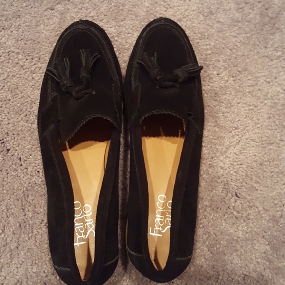 Franco Sarto Shoes - Franco Sarto Woman's Black Suede Loafer